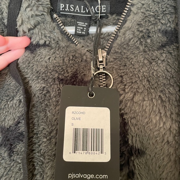 P.J. Salvage Cozy Plush Half Zip Hoodie - Picture 2 of 4